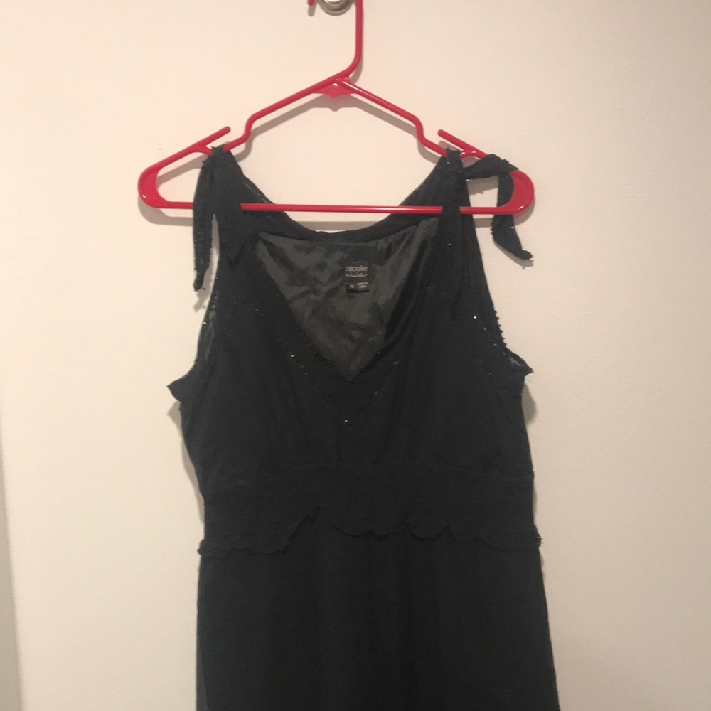 Nicole by Nicole Miller black beaded evening dress